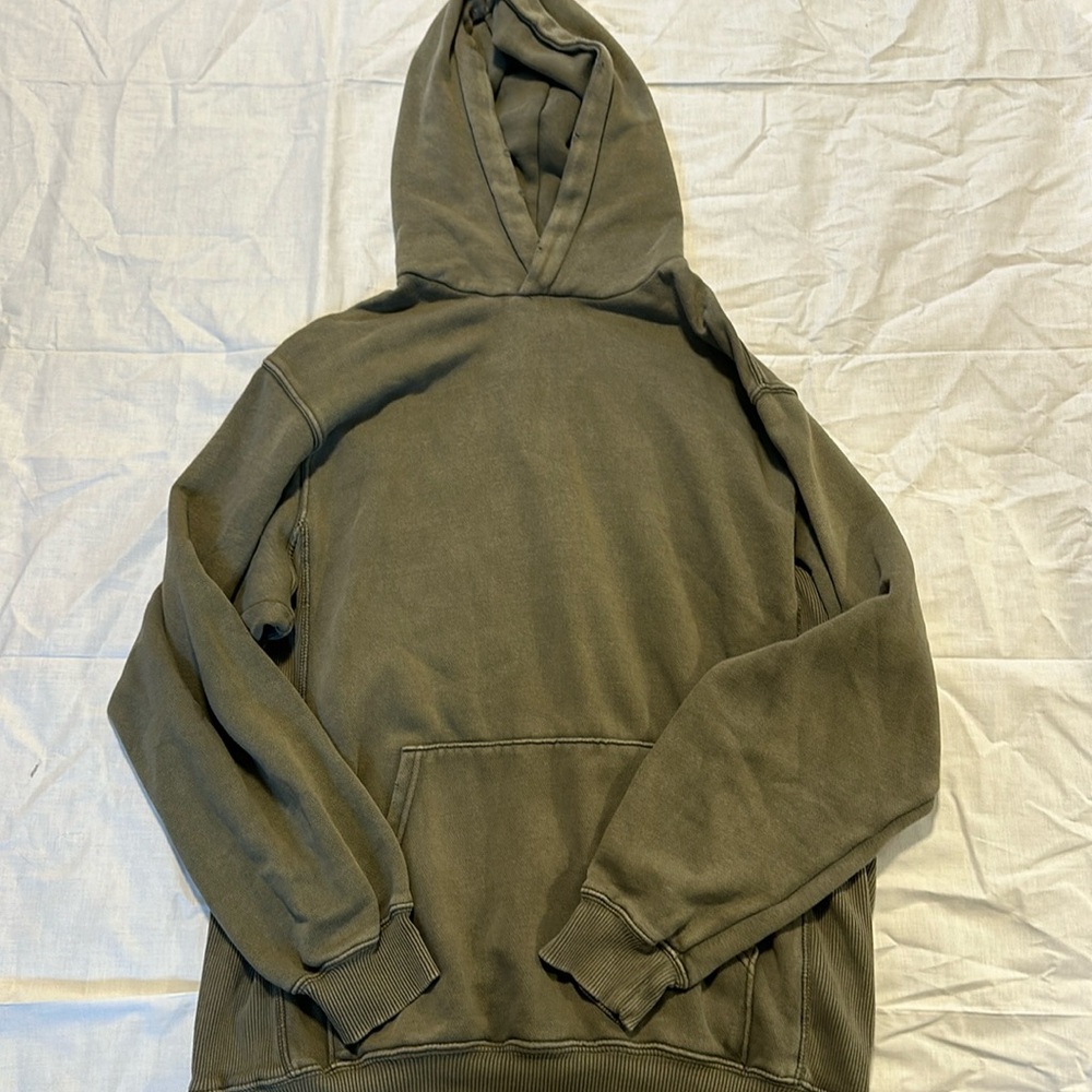 Aerie oversized hoodie, size small, color green